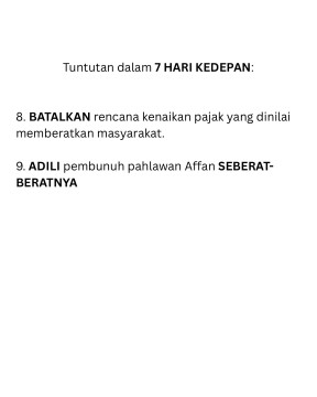 Salsa Erwina membuat sembilan draft tuntutan kepada DPR RI dan pemerintah. (Instagram @salsaer)
